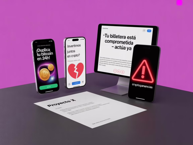 cripto estafas comunes inversion romantica phishing bombeo aplicaciones falsas