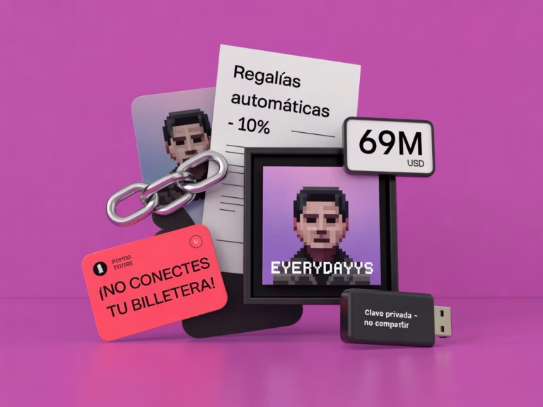 cripto nfts beeple cryptopunks estafas phishing regalias clave privada