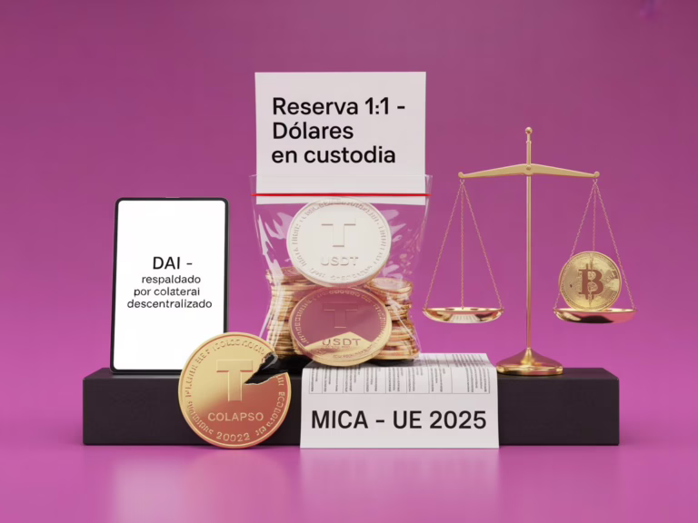 cripto stablecoins usdt dai ust colapso regulacion mica reserva 1a1