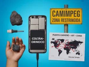 Minería de coltán en Congo y Venezuela.