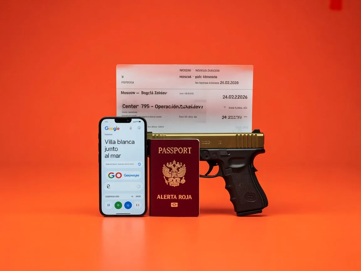 Teléfono mostrando a la app que entregó a EE UU, con pasaporte falso y pase de abordar.