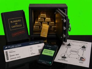 Caja fuerte con lingotes de oro y documentos judiciales vinculados a la investigación sobre la imputación de Zapatero y su mina de oro