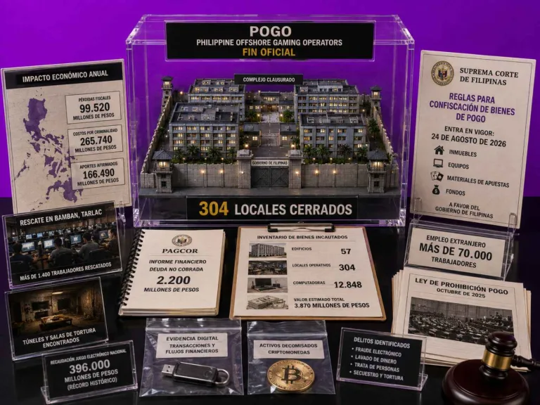 Exhibición forense sobre el fin de los POGO en Filipinas y el cierre de 304 locales